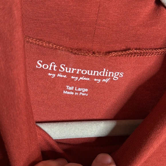 Soft Surroundings Jackie Knit Maxi Dress Henna Brown Turtleneck Size Large Tall - Picture 7 of 10